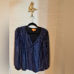 Oliphant Midnight sequin top